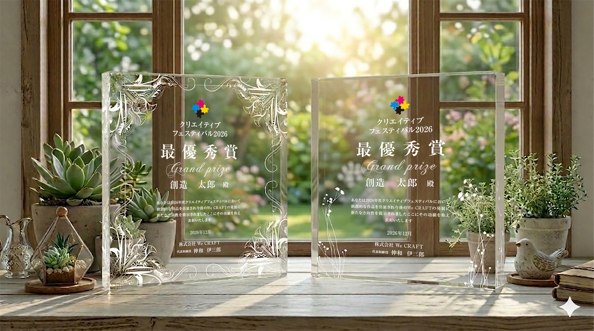 アクリル表彰楯